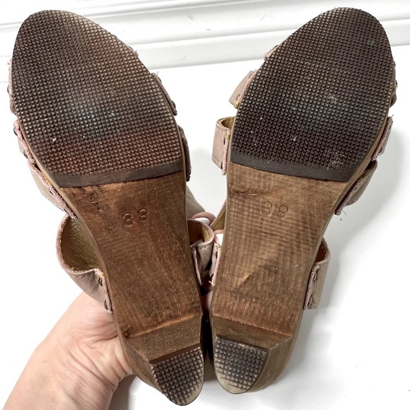 Sanita Viv Wood open toe Heels - size 38 - Picture 5 of 5